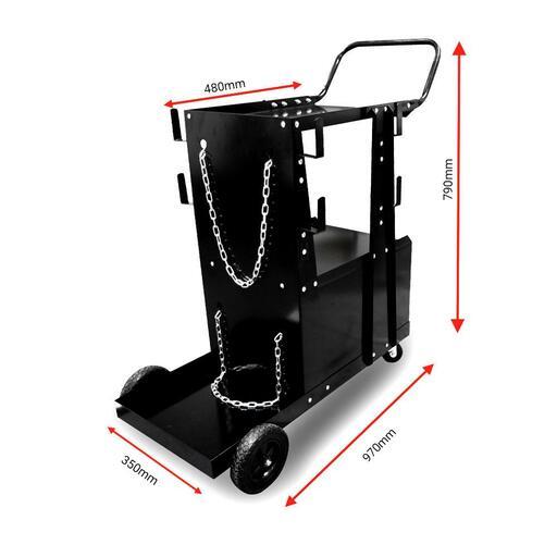Italco ICART Heavy Duty Multi-Purpose 2 Tier Welding Trolley Cart – image 2