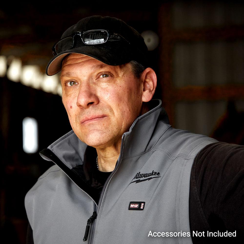 Milwaukee M12HVGREY10 2V Liion Cordless TOUGHSHELL™ Grey Heated Vest