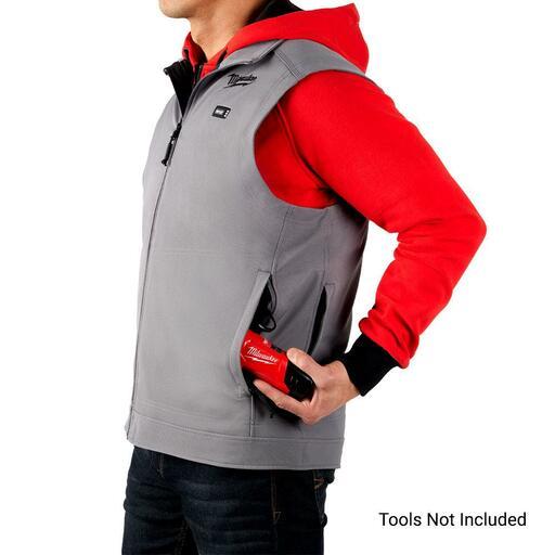 Milwaukee M12HVGREY10 2V Li-ion Cordless TOUGHSHELLâ¢ Grey Heated Vest - Skin Only