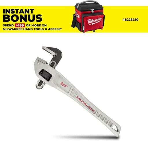 Milwaukee 48227184 Offset Pipe Wrench 355mm (14") Aluminium