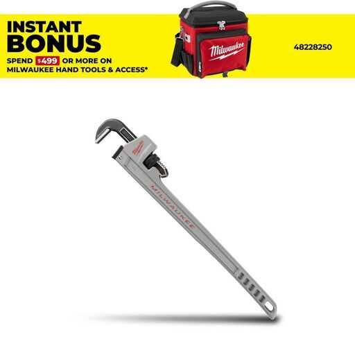 Milwaukee 48227215 355mm (14") Aluminium Pipe Wrench with POWERLENGTH Handle
