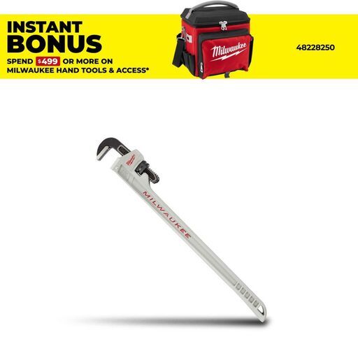 Milwaukee 48227213 255mm (10") Aluminium Pipe Wrench with POWERLENGTH Handle