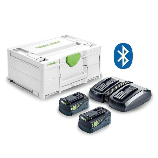 Festool SYS 18V 2x5,2/TCL6DUO (577077) 18V 5.2Ah Li-ion Batteries Energy Set in Systainer