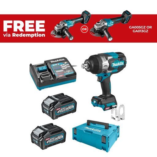 Makita TW001GM201 40V 4.0Ah Max XGT Li-ion Cordless Brushless 3/4" Impact Wrench Combo Kit