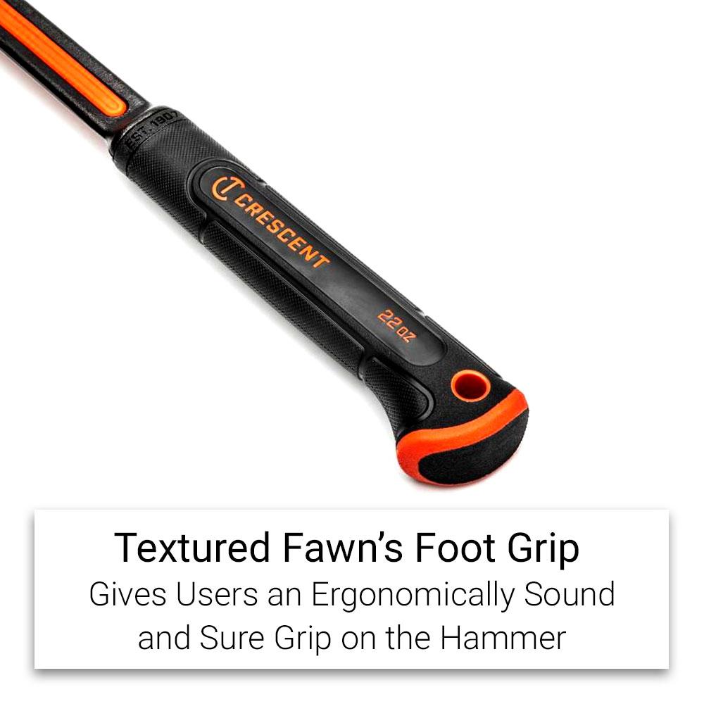 Crescent CHSFRM22R 22oz Steel Milled-Face Framing Hammer – image 6