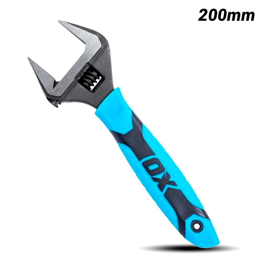 OX Tools OXP324608 200mm (8") Ultra Wide Jaw Adjustable Wrench