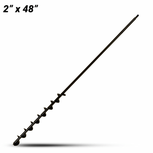 Power Planter 248HD Steel Auger - 2" x 48" w/ Hardened Steel Tip