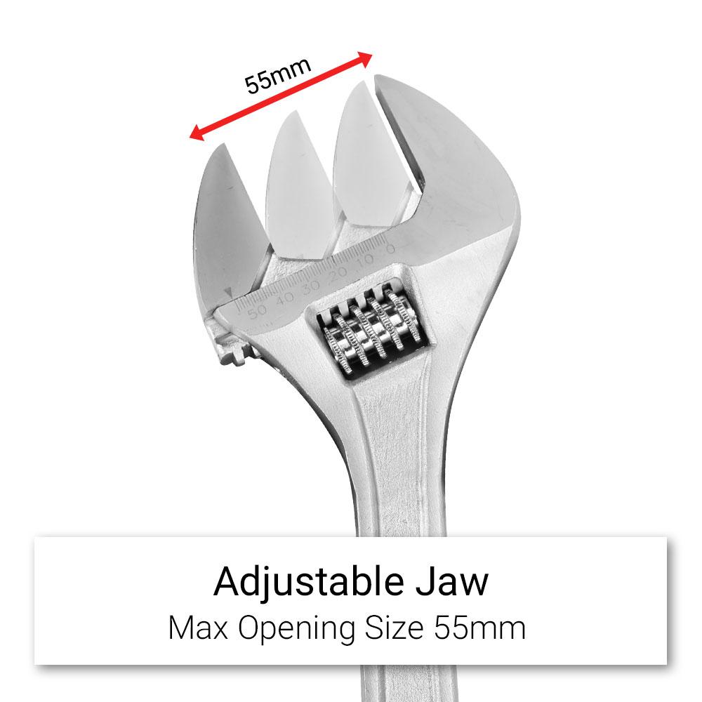 Daytona DTJ450 450mm (18") Heavy Duty Adjustable Wrench – image 2