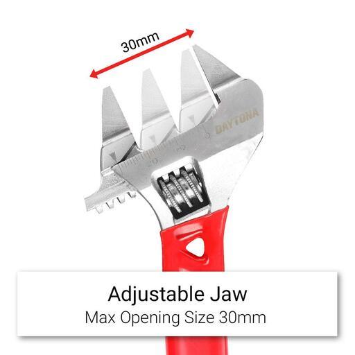 Daytona DSTJ200 140mm (5-1/2") Thin Jaw Adjustable Stubby Wrench – image 2