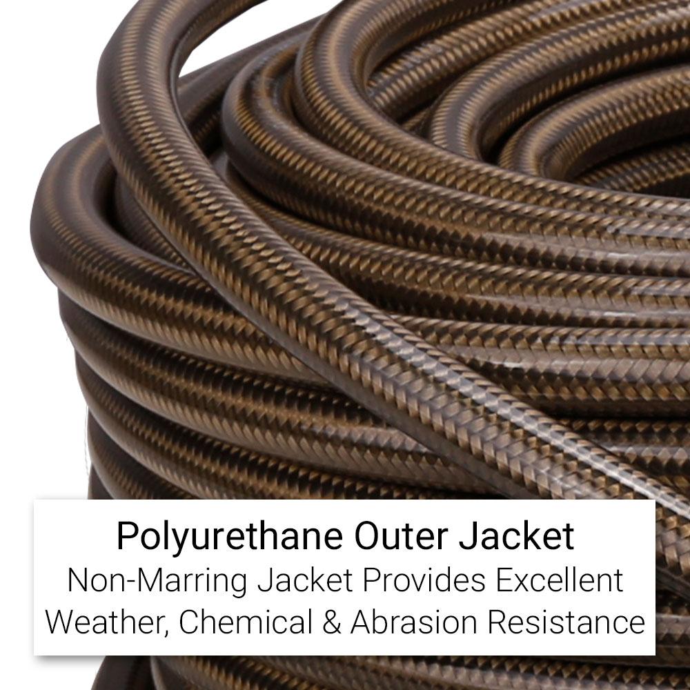 Super Hydro SHM50 Hose 50M 3/8" Non Marking Wire Braided Hose 4850PSI + Fittings – image 2