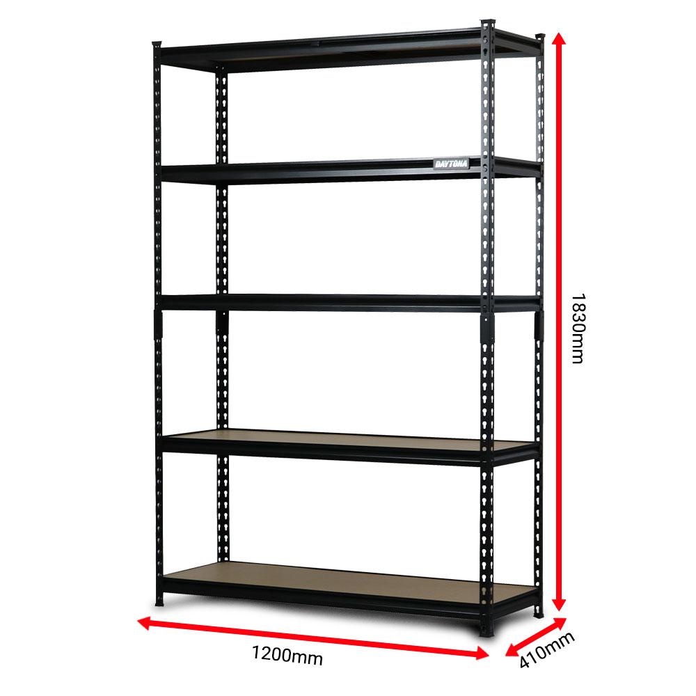 Daytona DSH5T1830410 200kg 1830mm x 1200m x 410mm 5 Tier Heavy Duty Shelving Unit – image 2