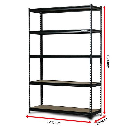 Daytona DSH5T1830410 200kg 1830mm x 1200m x 410mm 5 Tier Heavy Duty Shelving Unit – image 2