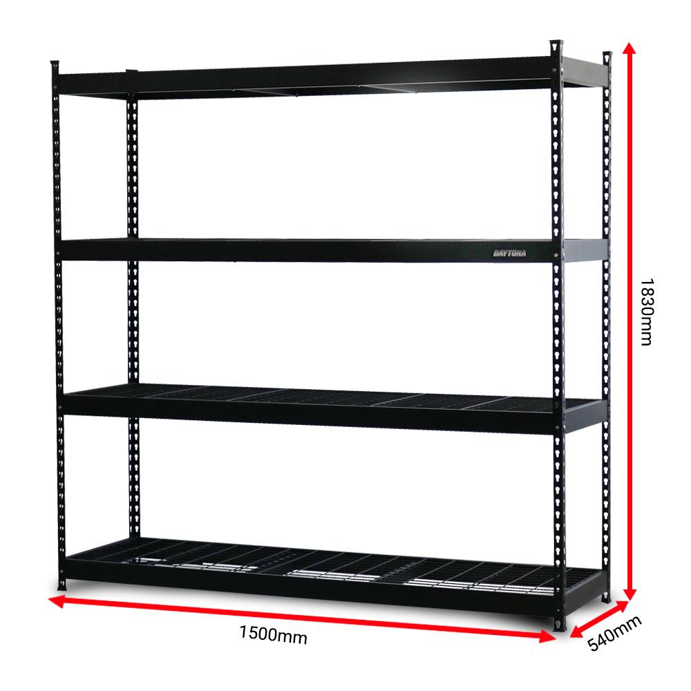 Daytona DSH4T1830540 625kg 1830mm x 1500mm x 540mm 4 Tier Heavy Duty Shelving Unit – image 2
