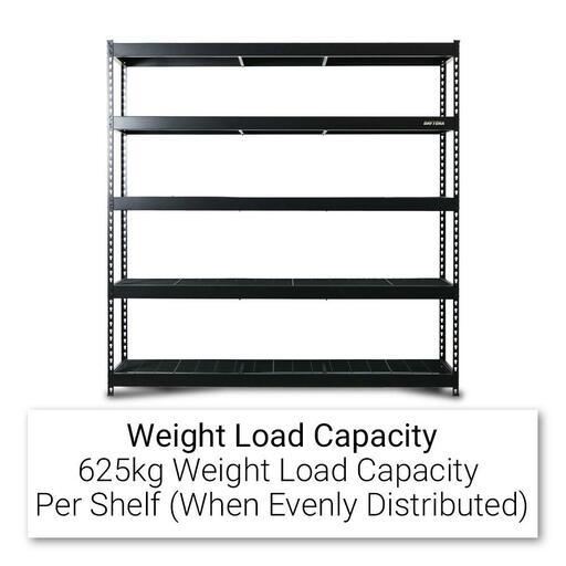 Daytona DSH5T2090540 625kg 2090mm x 1820mm x 540mm 5 Tier Heavy Duty Shelving Unit – image 3
