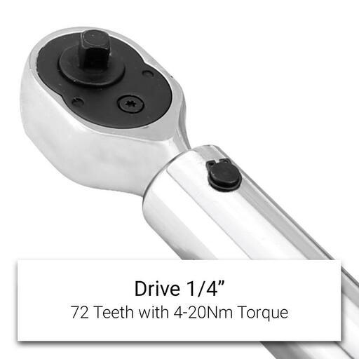 Daytona D14TW20NMWT 1/4" Drive 340mm Window Type Torque Wrench 4-20Nm – image 2