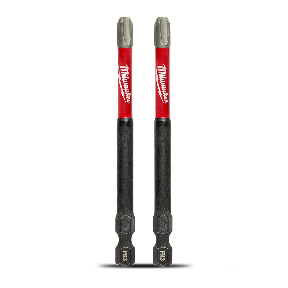 Milwaukee 48324664 2-Pack SHOCKWAVE™ Phillips #3 (3-1/2