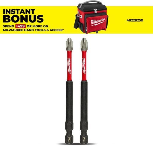 Milwaukee 48324662 2-Pack SHOCKWAVE™ Phillips #2 (3-1/2") x 89mm Power Impact Driver Bit