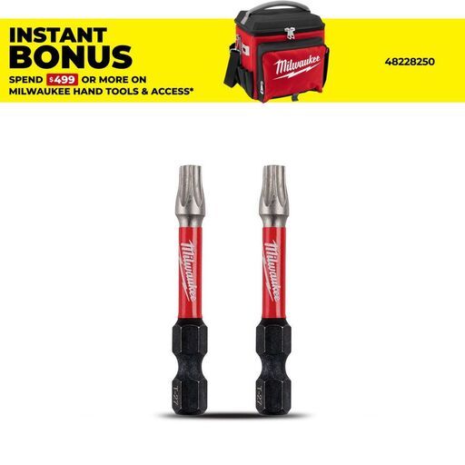 Milwaukee 48324586 2-Pack SHOCKWAVE™ Torx T27 2" x 50mm Power Impact Driver Bit