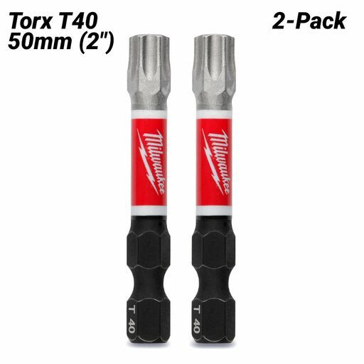 Milwaukee 48324588 2-Pack SHOCKWAVE™ Torx T40 50mm (2") Power Impact Driver Bit – image 2