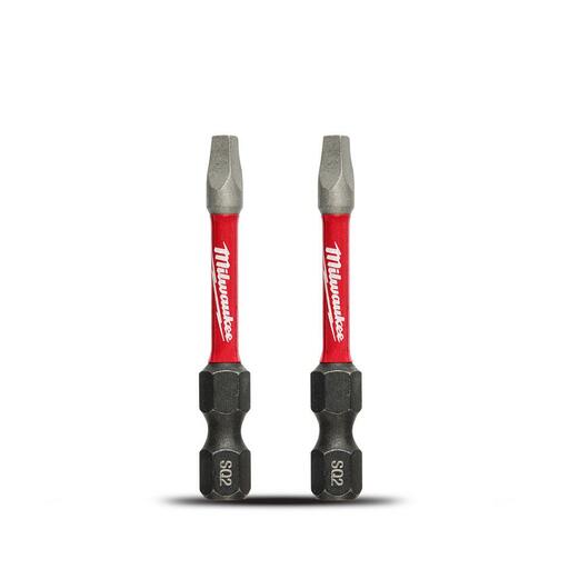 Milwaukee 48324972 2-Pack SHOCKWAVE™ Square Recess #2 2"x 50mm Power Impact Driver Bit – image 2