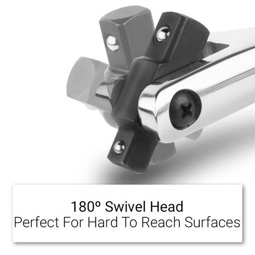Daytona DBB123824 1/2" & 3/8" Drive Flex 600mm Breaker Bar with Swivel Head – image 3