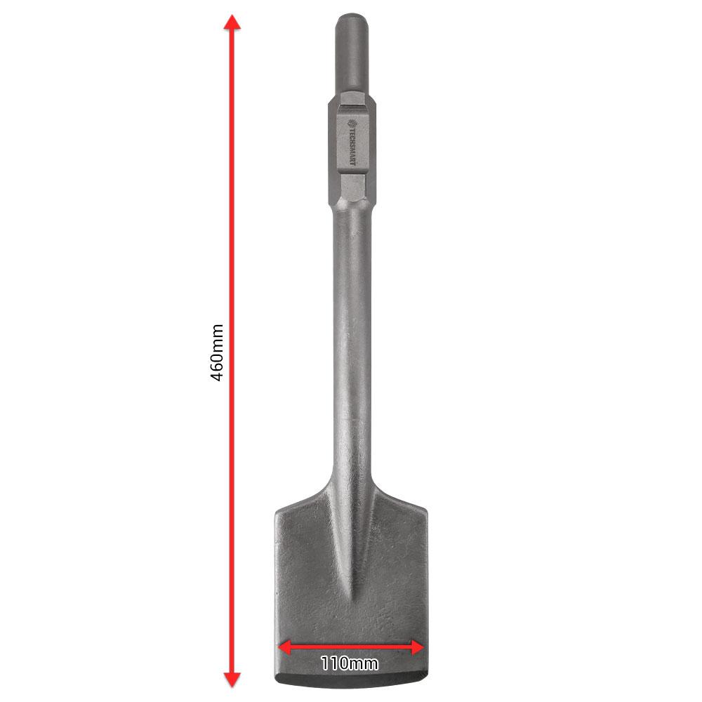Techsmart TCPS110 460mm x 110mm 30mm Hex Wide Chisel Clade Spade – image 3
