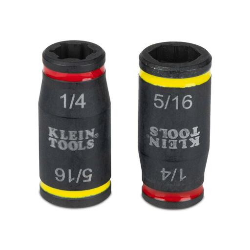 Klein A-32768 3-in-1 1/4" & 5/16" 2pce Flip Impact Socket Set – image 3