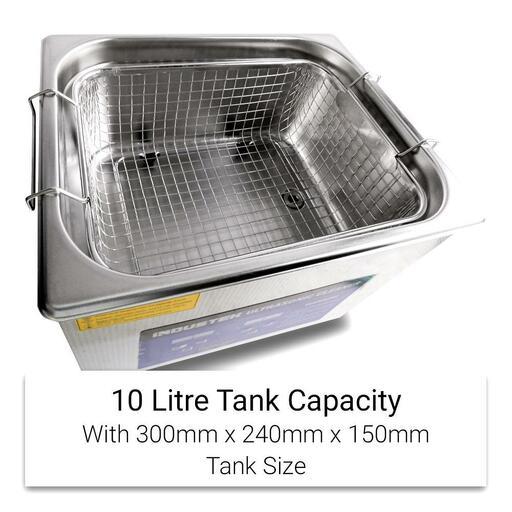 Industek ICLE10L 240W 220V 10 Litre Digital Timer Stainless Steel Ultrasonic Cleaner – image 6