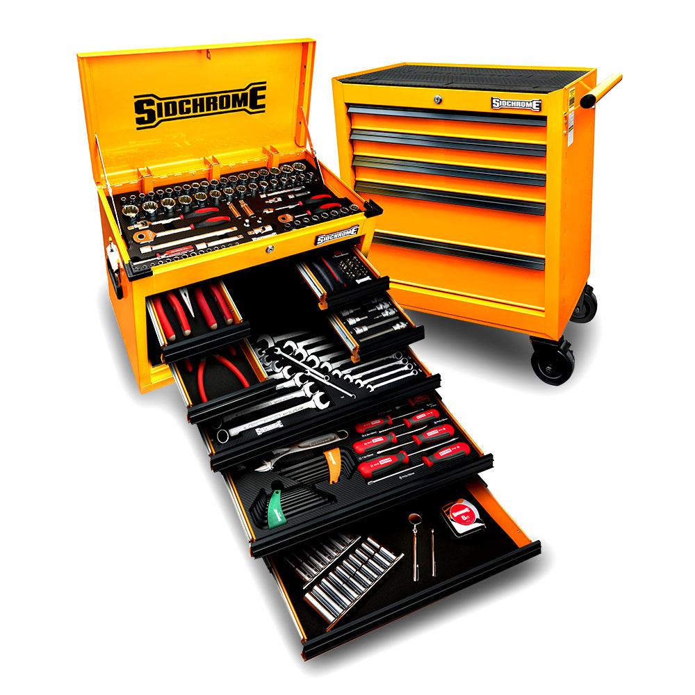 Sidchrome SCMT10160HO 204pce 13 Drawer Orange Hyper Colour Series Tool