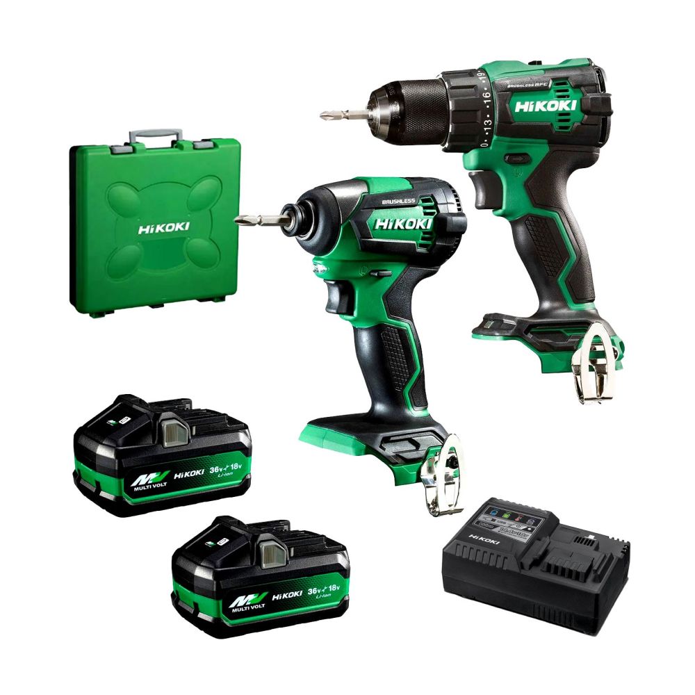 HiKOKI KC18DE(HAZ) 18V 5.0Ah Li-ion Cordless Brushless 2pce Combo Kit – image 2