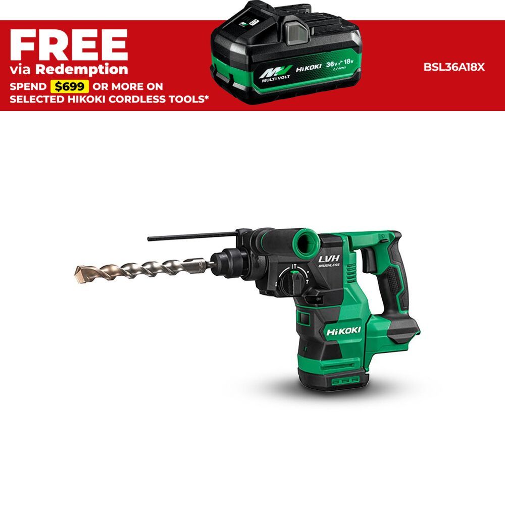 HiKOKI DH1826DA(H4Z) 18V Li-ion Cordless Brushless SDS Plus Rotary Hammer - Skin Only – image 1