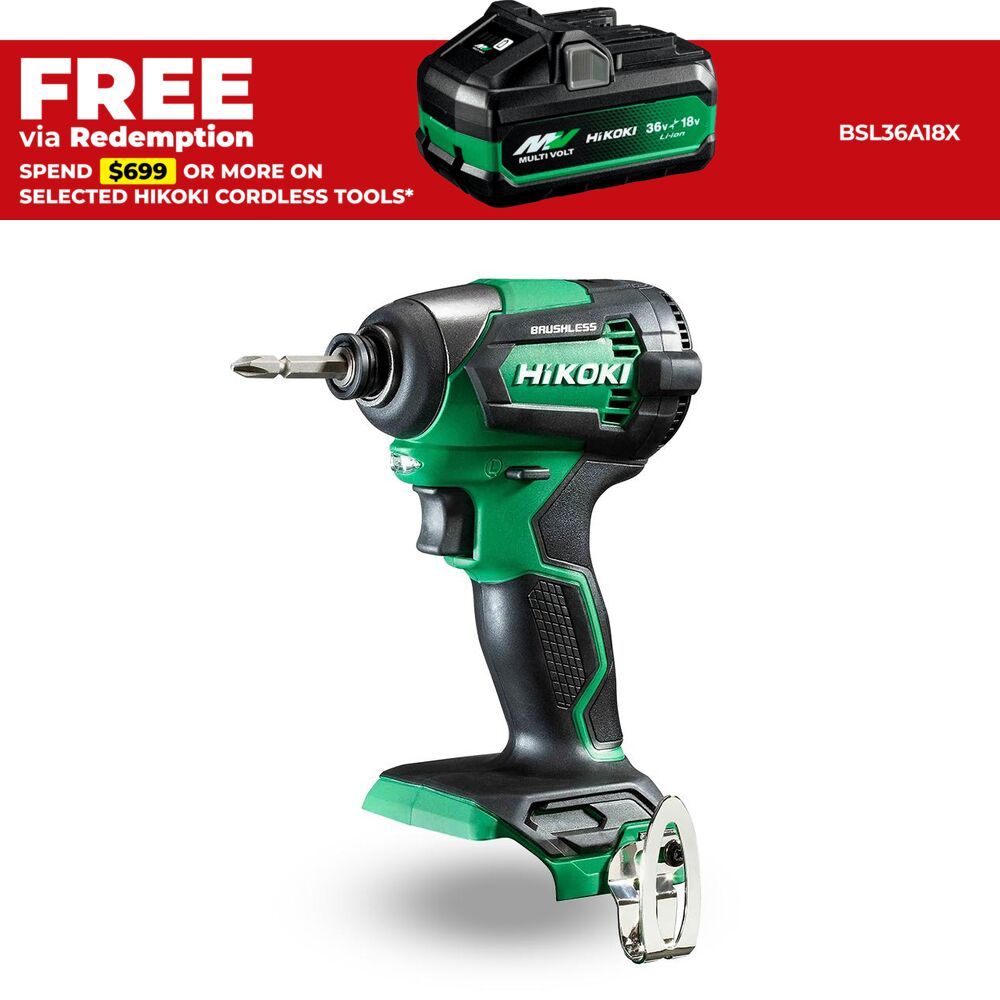 HiKOKI WH18DE(H4Z) 18V Li-ion Cordless Brushless Impact Driver Drill - Skin Only – image 1