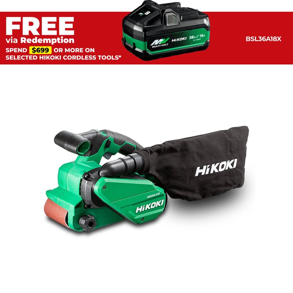 HiKOKI SB3608DA(H4Z) 36V Li-ion Cordless Brushless Belt Sander - Skin Only – image 1