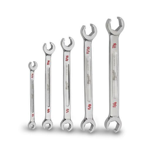 Milwaukee 48229470 5pce SAE Double End Flare Nut Wrench Set – image 2