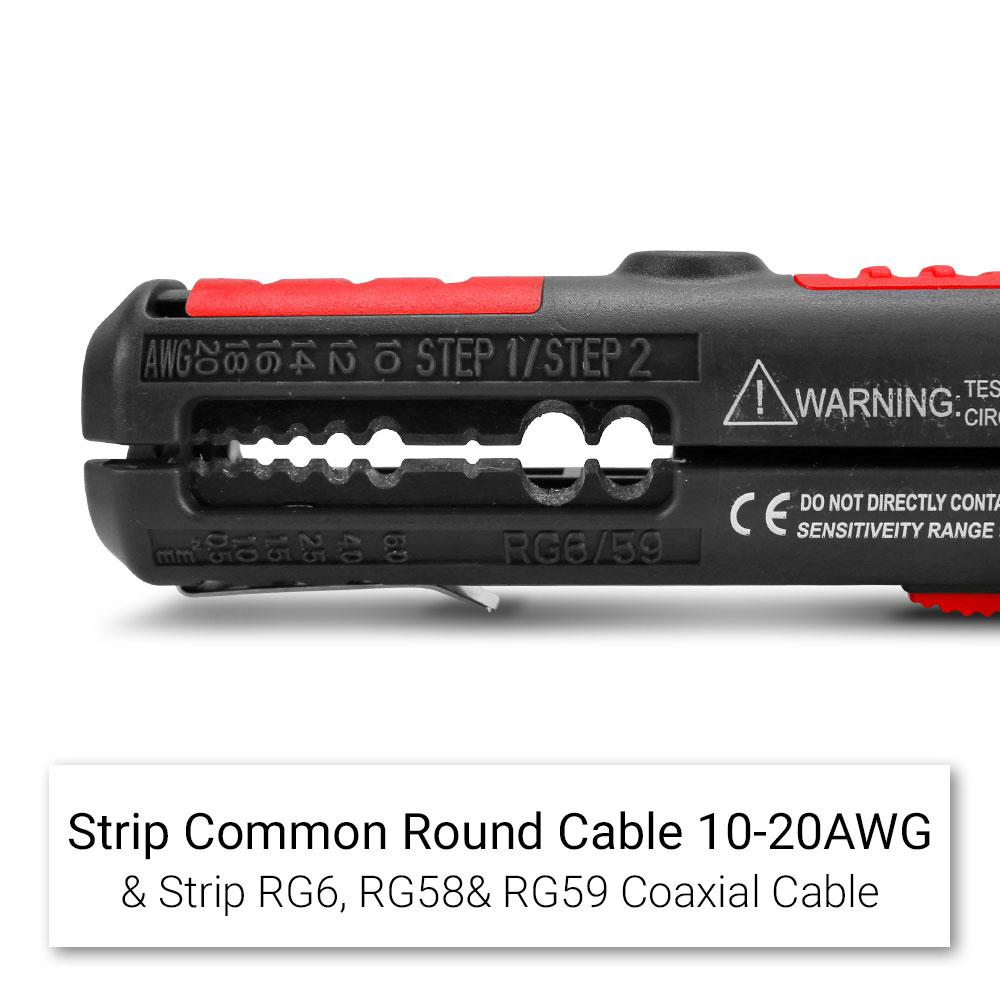 Xtorque XPSTR Pocket Wire Stripper 20-10AWG (0.75-6mm²) with 90-298V Voltage Detector – image 4