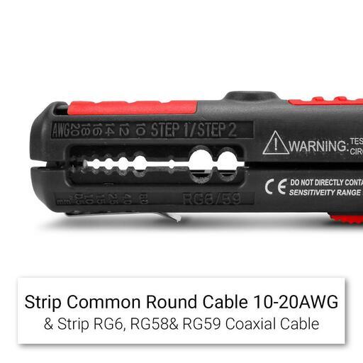 Xtorque XPSTR Pocket Wire Stripper 20-10AWG (0.75-6mm²) with 90-298V Voltage Detector – image 4
