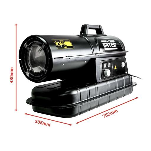 Bayer BDH20KW 20kW Portable Industrial Forced Diesel Heater – image 2