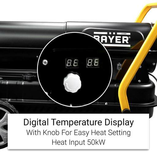 Bayer BDH50KW 50kW Portable Industrial Forced Diesel Heater – image 8