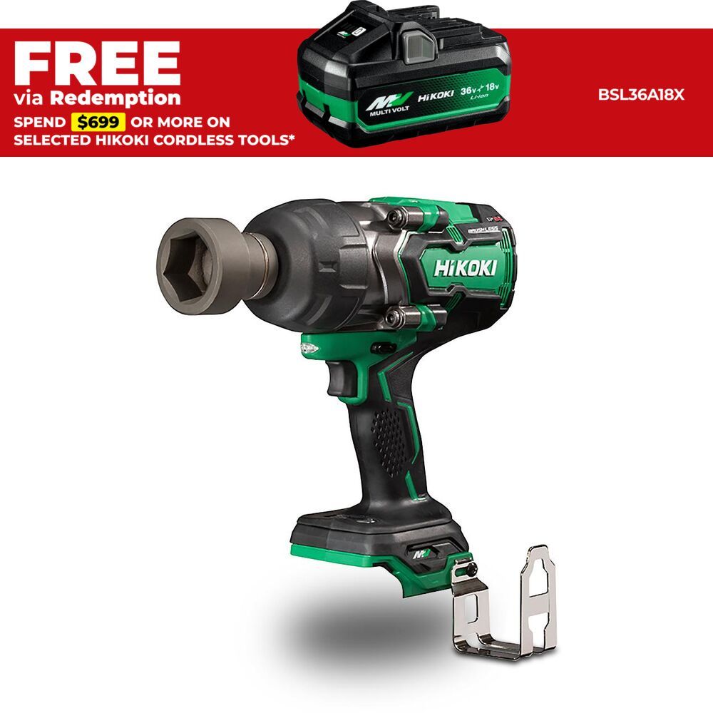 HiKOKI WR36DF(H4Z) 36V Li-ion Cordless Brushless 3/4" High Torque Impact Wrench - Skin Only – image 1
