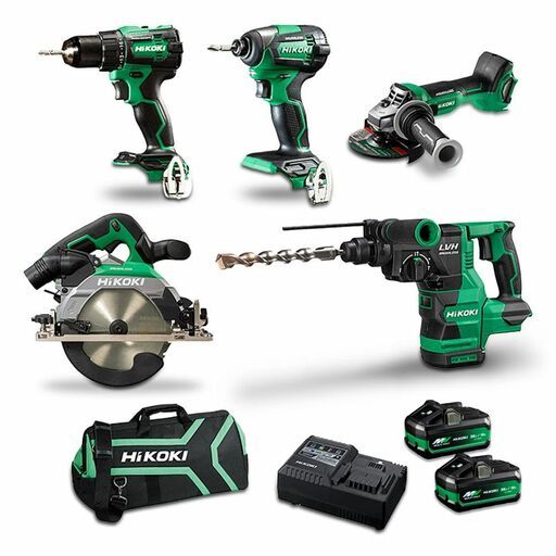 HiKOKI KC18D5P2(HRZ) 18V 5.0Ah Li-ion Cordless Brushless 5pce Combo Kit – image 2