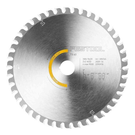 Festool HW 168x1,8x20 WD42 (205765) 168mm (6-1/2") 42 Tooth Fine Tooth Saw Blade – image 2