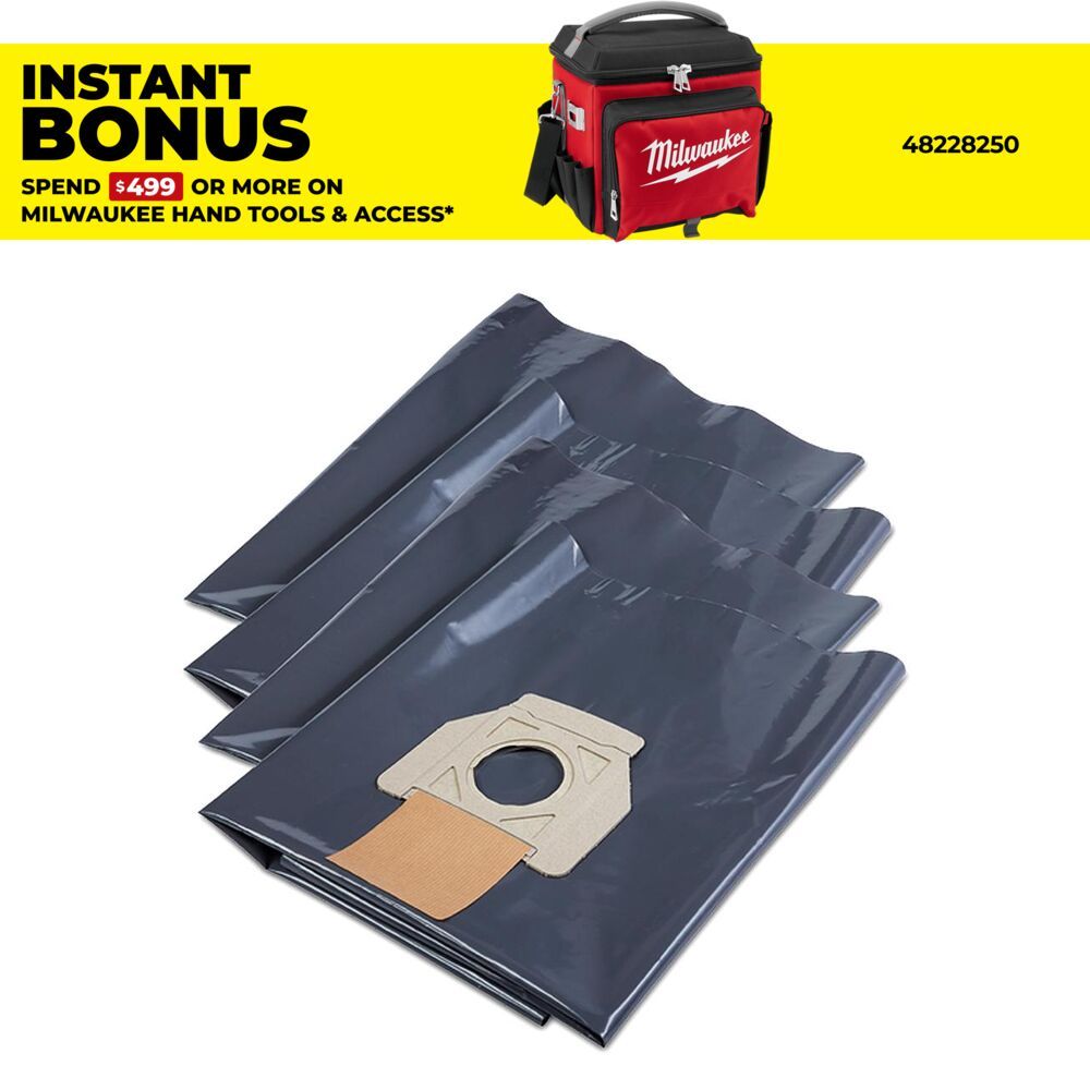 Milwaukee 4932459690 5-Pack Replacement Plastic 30L L-Class Vacuum Dust Bags to suit AS30LAC & AS30MAC – image 1