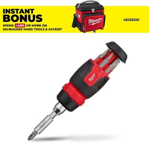 Milwaukee 48222913 8-in-1 Ratcheting Compact Multi-Bit Screwdriver