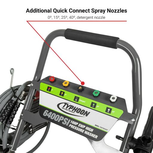 Typhoon TINDPW6400T 16.0HP 6400PSI Petrol High Pressure Washer With Turbo Head – image 5