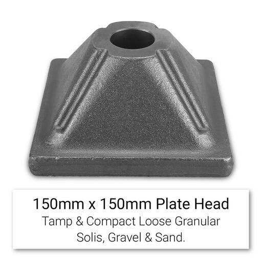 Techsmart THTAM40 30mm 1-1/8” Hex 65A Demolition Hammer Tamping Head with Shaft – image 2