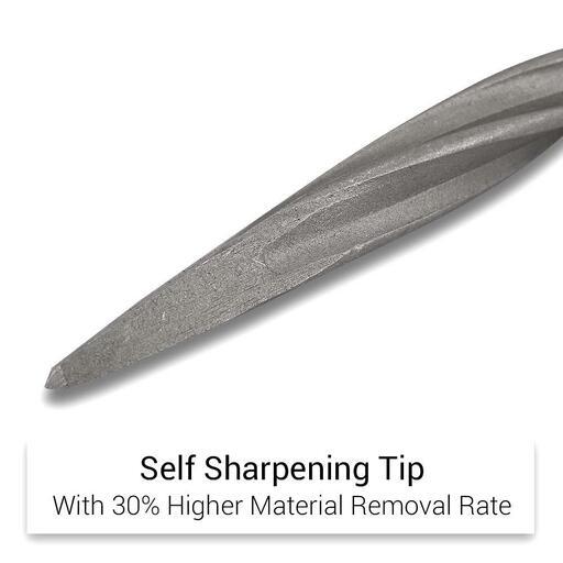 Techsmart TRPLU400 250mm SDS-Plus Self Sharpening R-Tec Point Chisel – image 4