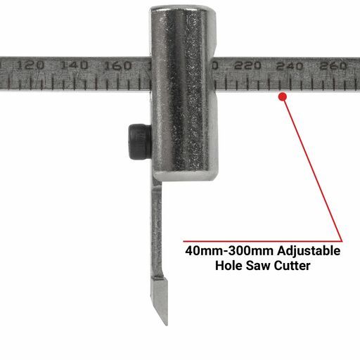 Techsmart THC300 40mm - 300mm Adjustable Circle Hole Cutter – image 5