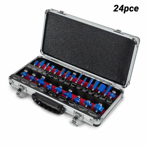Techsmart TRBS24 24pce Shank Router Bit Set