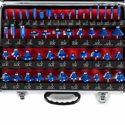 Techsmart TRBS50 50pce 1/4" Shank Router Bit Set – image 3