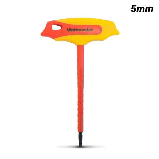 Wattmaster WATTHEXKEY5.0 5mm VDE T-Handle Hex Key Wrench